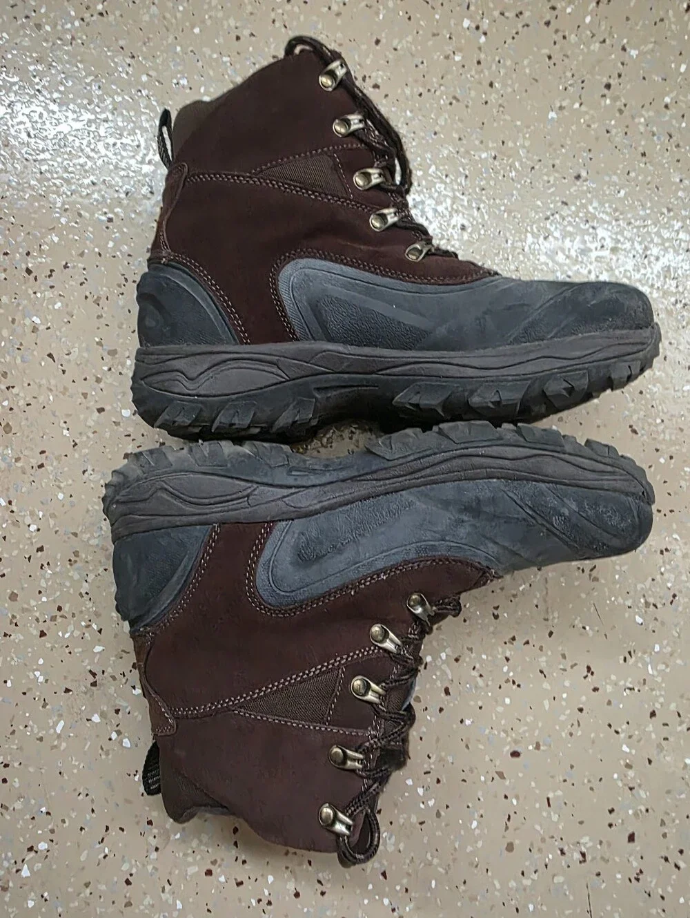 Khombu Waterproof Winter Hiking Boots Leather Suede 10 Men's